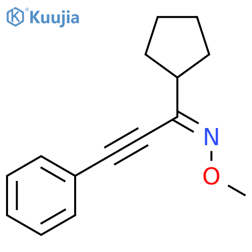 2-Propyn-1-one, 1-cyclopentyl-3-phenyl-, O-methyloxime, (1Z)- structure