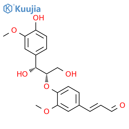 2-Propenal,3-[4-[(1S,2R)-2-hydroxy-2-(4-hydroxy-3-methoxyphenyl)-1-(hydroxymethyl)ethoxy]-3-methoxyphenyl]-, (2E)- structure