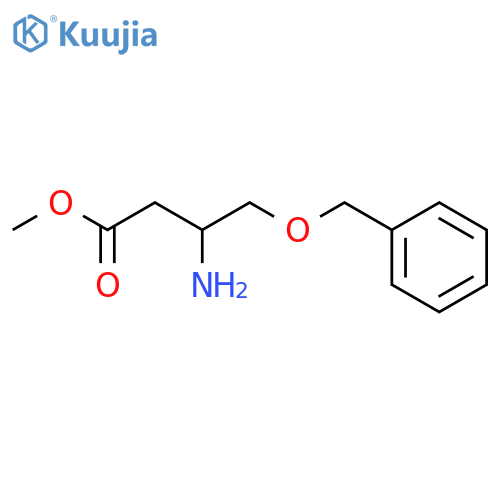 Butanoic acid, 3-amino-4-(phenylmethoxy)-, methyl ester structure
