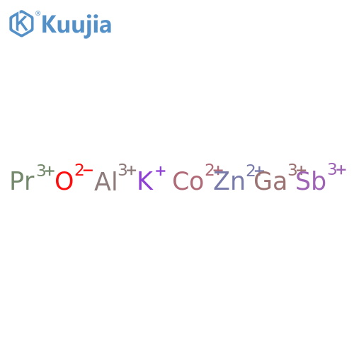 Aluminum antimony cobalt gallium potassium praseodymium zinc oxide structure