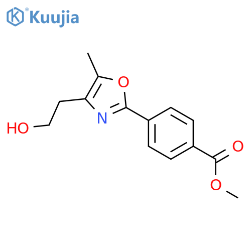 Benzoic acid, 4-[4-(2-hydroxyethyl)-5-methyl-2-oxazolyl]-, methyl ester structure