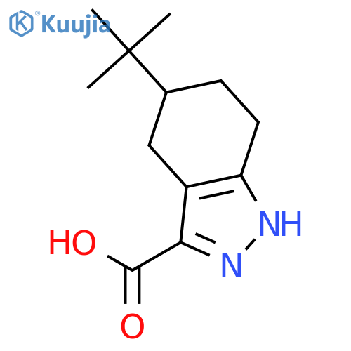5-tert-butyl-4,5,6,7-tetrahydro-1H-indazole-3-carboxylic Acid structure
