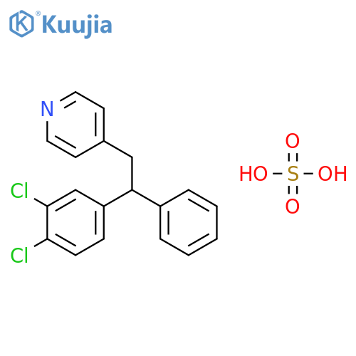 Pyridine, 4-[(2S)-2-(3,4-dichlorophenyl)-2-phenylethyl]-, sulfate (1:1) structure