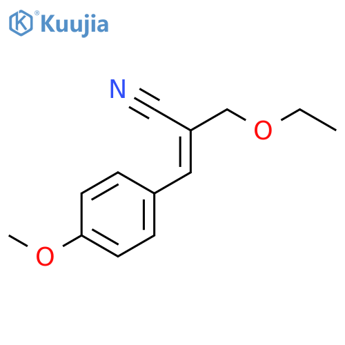 2-Propenenitrile, 2-(ethoxymethyl)-3-(4-methoxyphenyl)-, (2E)- structure