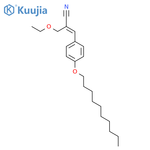 2-Propenenitrile, 3-[4-(decyloxy)phenyl]-2-(ethoxymethyl)-, (2E)- structure