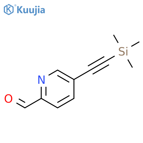 2-Pyridinecarboxaldehyde, 5-[(trimethylsilyl)ethynyl]- structure