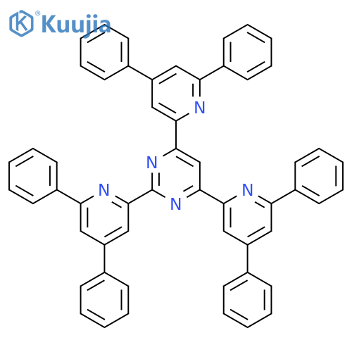 Pyrimidine, 2,4,6-tris(4,6-diphenyl-2-pyridinyl)- structure