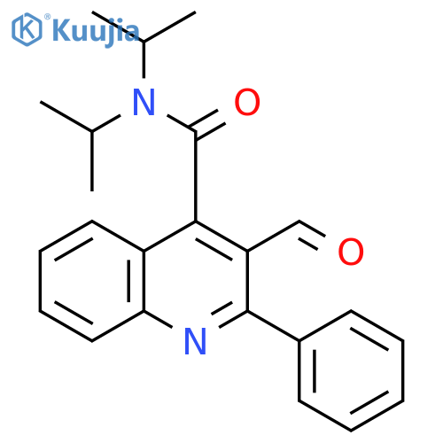 4-Quinolinecarboxamide, 3-formyl-N,N-bis(1-methylethyl)-2-phenyl- structure