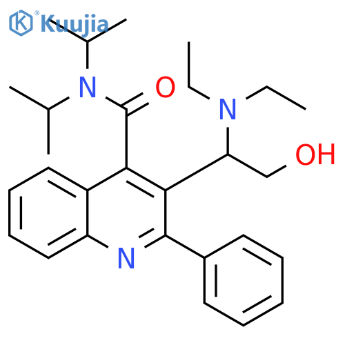 4-Quinolinecarboxamide,3-[1-(diethylamino)-2-hydroxyethyl]-N,N-bis(1-methylethyl)-2-phenyl- structure