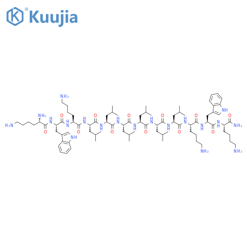 L-Lysinamide,L-lysyl-L-tryptophyl-L-lysyl-L-leucyl-L-leucyl-L-leucyl-L-leucyl-L-leucyl-L-leucyl-L-lysyl-L-tryptophyl- structure