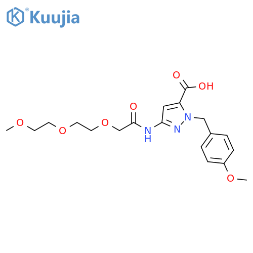 1H-Pyrazole-5-carboxylic acid,3-[[[2-(2-methoxyethoxy)ethoxy]acetyl]amino]-1-[(4-methoxyphenyl)methyl]- structure