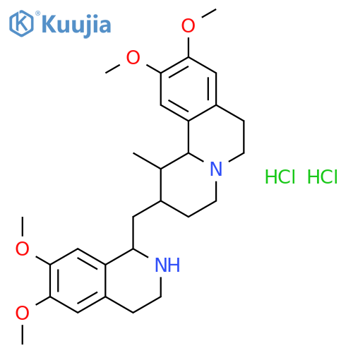 (1S,2R,11bS)-2-{[(1R)-6,7-dimethoxy-1,2,3,4-tetrahydroisoquinolin-1-yl]methyl}-9,10-dimethoxy-1-methyl-1,3,4,6,7,11b-hexahydro-2H-pyrido[2,1-a]isoquinoline dihydrochloride structure