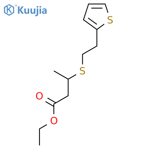 BUTANOIC ACID, 3-[[2-(2-THIENYL)ETHYL]THIO]-, ETHYL ESTER structure