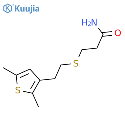 PROPANAMIDE, 3-[[2-(2,5-DIMETHYL-3-THIENYL)ETHYL]THIO]- structure