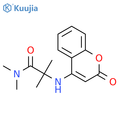Propanamide, N,N,2-trimethyl-2-[(2-oxo-2H-1-benzopyran-4-yl)amino]- structure