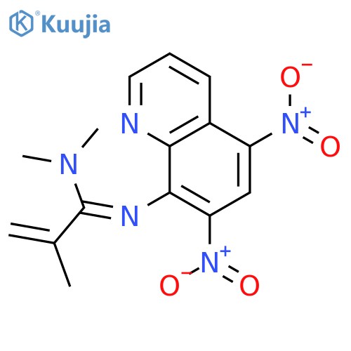 2-PROPENIMIDAMIDE, N'-(5,7-DINITRO-8-QUINOLINYL)-N,N,2-TRIMETHYL- structure