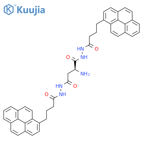 L-ASPARTIC ACID, BIS[2-[1-OXO-4-(1-PYRENYL)BUTYL]HYDRAZIDE] structure