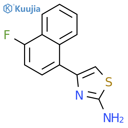 2-Thiazolamine, 4-(4-fluoro-1-naphthalenyl)- structure