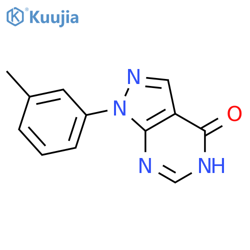 1-(3-methylphenyl)-1H-pyrazolo3,4-dpyrimidin-4-ol structure