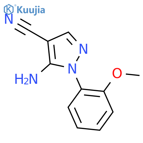 5-amino-1-(2-methoxyphenyl)-1H-pyrazole-4-carbonitrile structure