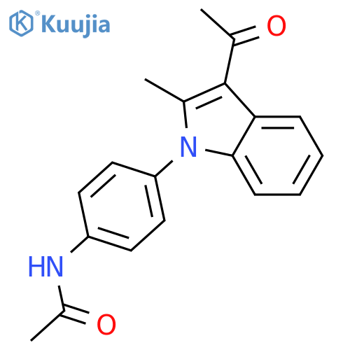 Acetamide, N-[4-(3-acetyl-2-methyl-1H-indol-1-yl)phenyl]- structure