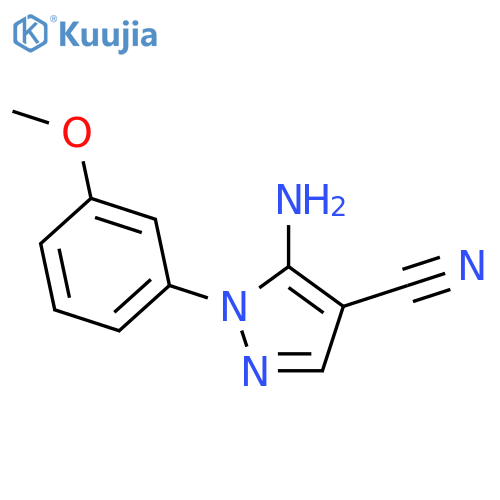 5-Amino-1-(3-methoxy-phenyl)-1h-pyrazole-4-carbonitrile structure