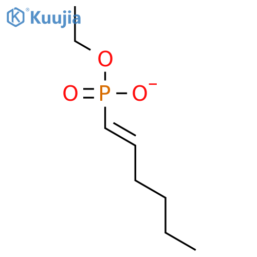 PHOSPHONIC ACID, 1-HEXENYL-, MONOETHYL ESTER structure