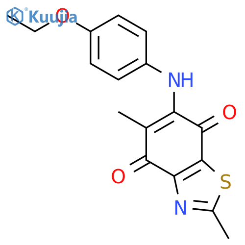 4,7-Benzothiazoledione, 6-[(4-ethoxyphenyl)amino]-2,5-dimethyl- structure