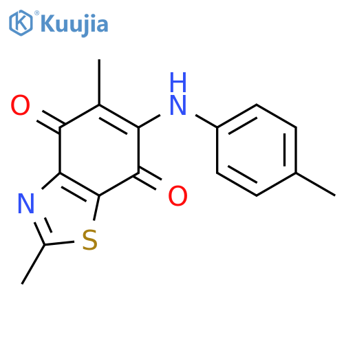 4,7-Benzothiazoledione, 2,5-dimethyl-6-[(4-methylphenyl)amino]- structure