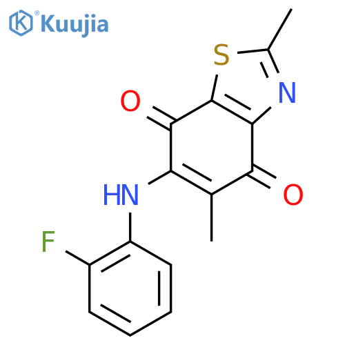 4,7-Benzothiazoledione, 6-[(2-fluorophenyl)amino]-2,5-dimethyl- structure