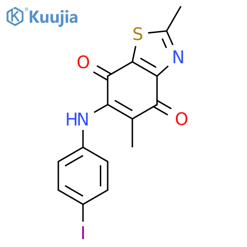 4,7-Benzothiazoledione, 6-[(4-iodophenyl)amino]-2,5-dimethyl- structure