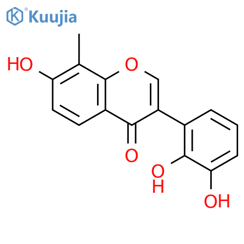 4H-1-Benzopyran-4-one, 3-(2,3-dihydroxyphenyl)-7-hydroxy-8-methyl- structure