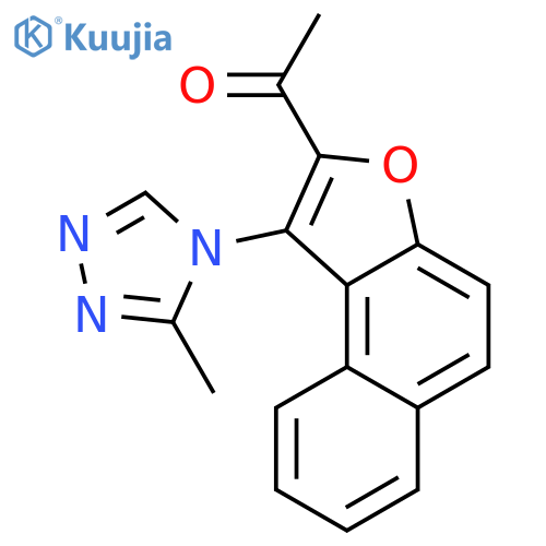 Ethanone, 1-[1-(3-methyl-4H-1,2,4-triazol-4-yl)naphtho[2,1-b]furan-2-yl]- structure