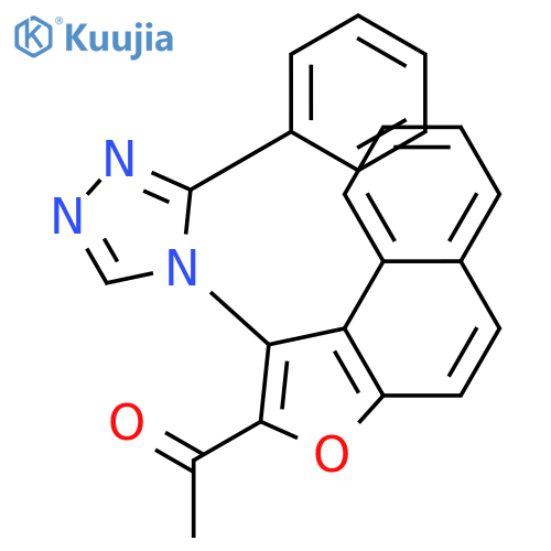 Ethanone, 1-[1-(3-phenyl-4H-1,2,4-triazol-4-yl)naphtho[2,1-b]furan-2-yl]- structure