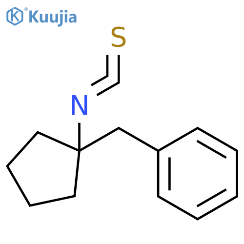 Benzene, [(1-isothiocyanatocyclopentyl)methyl]- structure