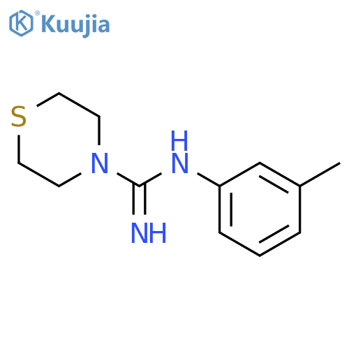 4-Thiomorpholinecarboximidamide, N-(3-methylphenyl)- structure