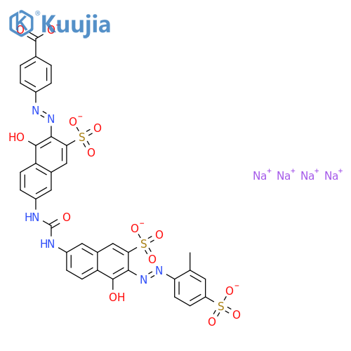 Benzoic acid,4-[2-[1-hydroxy-6-[[[[5-hydroxy-6-[2-(2-methyl-4-sulfophenyl)diazenyl]-7-sulfo-2-naphthalenyl]amino]carbonyl]amino]-3-sulfo-2-naphthalenyl]diazenyl]-,sodium salt (1:4) structure