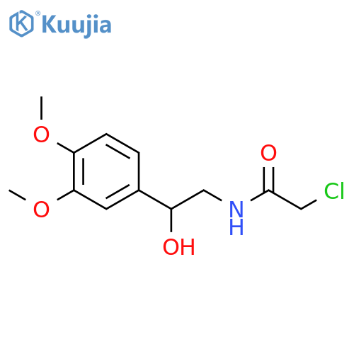 ACETAMIDE, 2-CHLORO-N-[2-(3,4-DIMETHOXYPHENYL)-2-HYDROXYETHYL]- structure