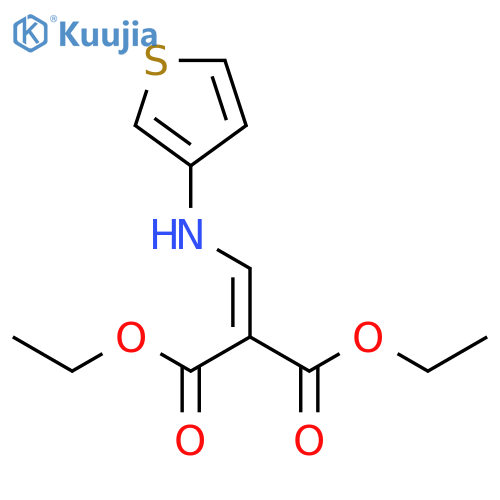 Propanedioic acid,2-[(3-thienylamino)methylene]-, 1,3-diethyl ester structure