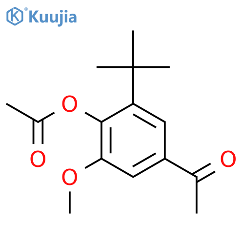 Ethanone, 1-[4-(acetyloxy)-3-(1,1-dimethylethyl)-5-methoxyphenyl]- structure