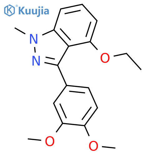1H-INDAZOLE, 3-(3,4-DIMETHOXYPHENYL)-4-ETHOXY-1-METHYL- structure