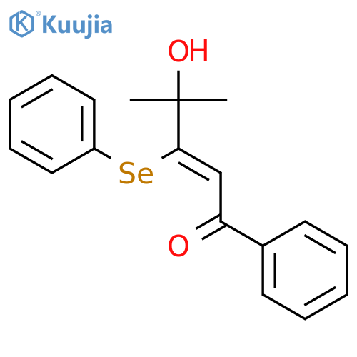 2-Penten-1-one, 4-hydroxy-4-methyl-1-phenyl-3-(phenylseleno)- structure
