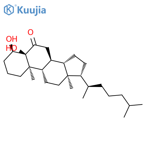 Cholestan-6-one, 4,5-dihydroxy-, (4a,5a)- structure