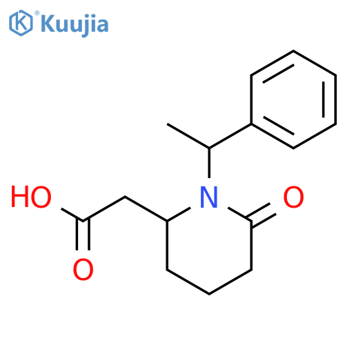 2-Piperidineacetic acid, 6-oxo-1-(1-phenylethyl)- structure