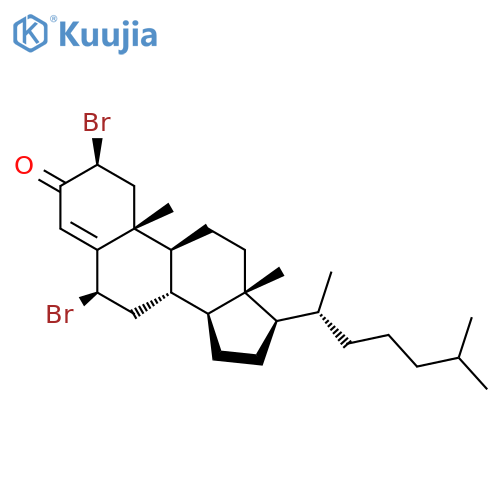 Cholest-4-en-3-one, 2,6-dibromo-, (2b,6b)- structure