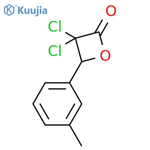 2-OXETANONE, 3,3-DICHLORO-4-(3-METHYLPHENYL)- structure