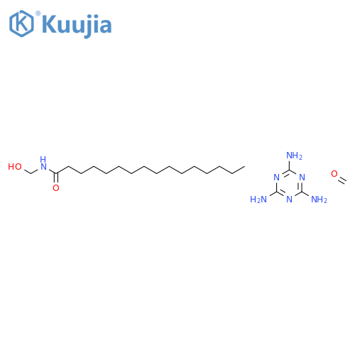 formaldehyde; N-(hydroxymethyl)hexadecanamide; 1,3,5-triazine-2,4,6-triamine structure