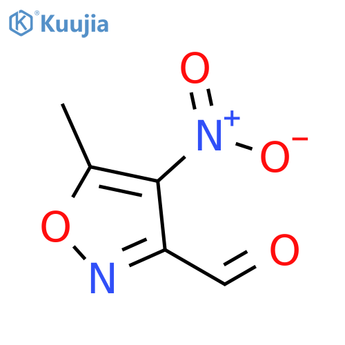 3-Isoxazolecarboxaldehyde,5-methyl-4-nitro- structure