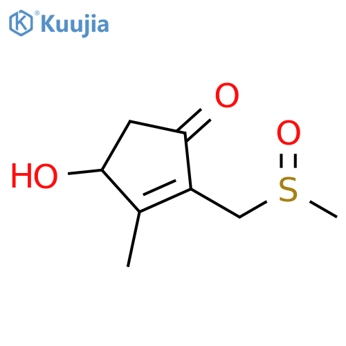 2-Cyclopenten-1-one, 4-hydroxy-3-methyl-2-[(methylsulfinyl)methyl]- structure