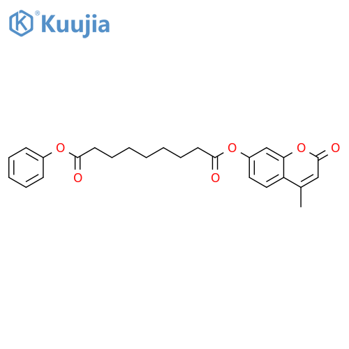 Nonanedioic acid, 4-methyl-2-oxo-2H-1-benzopyran-7-yl phenyl ester structure